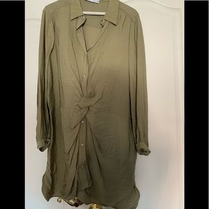 Zara button collared dress